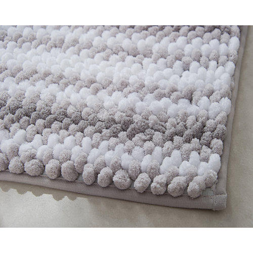 Ebern Designs Irvine Rectangular Polyester NonSlip Striped Bath Rug & Reviews Wayfair